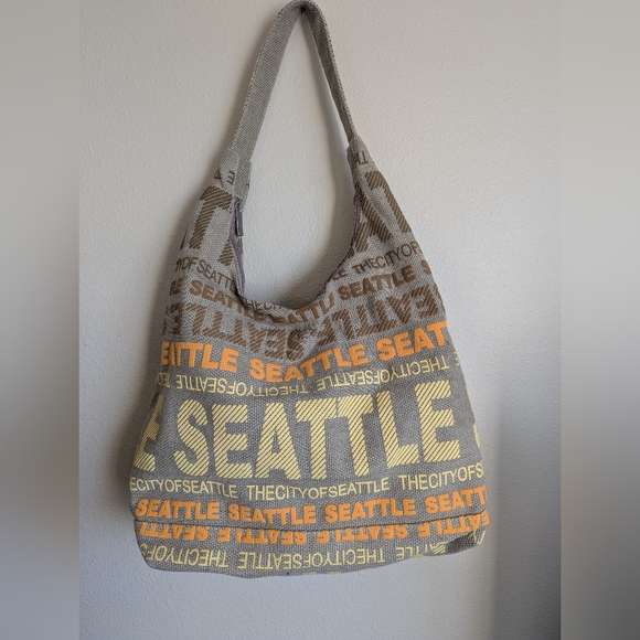 Robin Ruth Seattle Graphic Tote Bag - Orange and Yellow - Picture 1 of 4